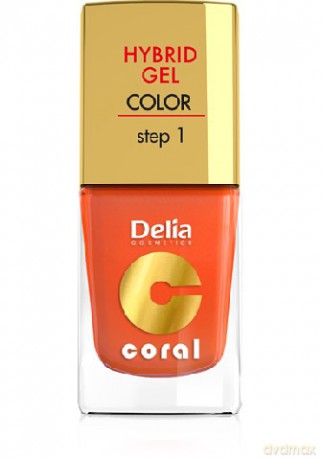 Delia Cosmetics Coral Hybrid Gel Emalia do paznokci nr 02 pomarańczowy 11ml
