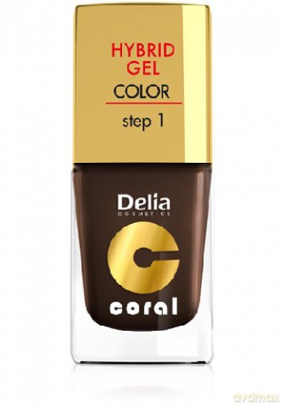 Delia Cosmetics Coral Hybrid Gel Emalia do paznokci nr 07 ciemna czekolada 11ml