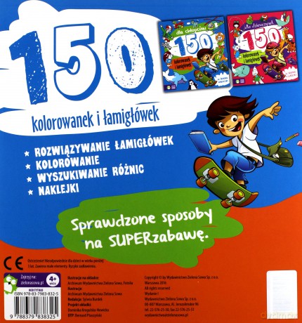 150 kolorowanek dla chłopców [KSIĄŻKA]
