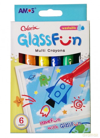 Kredki do szkła GlassFun 6 kolorów