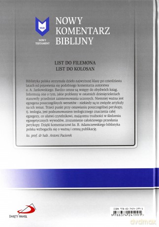 Nowy komentarz biblijny Nowy Testament (Tom 12) List do Filemona, Kolosan - Bartosz Adamczewsk [KSIĄŻKA]
