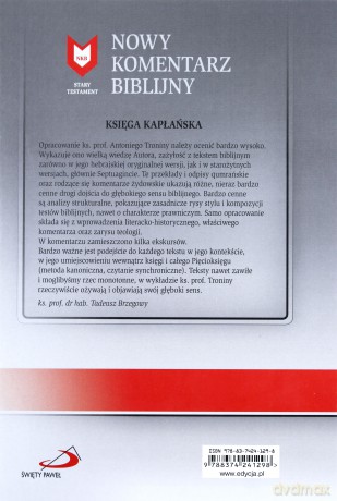 Nowy komentarz biblijny Stary Testament (Tom 3) Księga Kapłańska - Antoni Tronina [KSIĄŻKA]