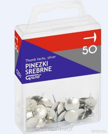 Pinezki srebrne 50 szt