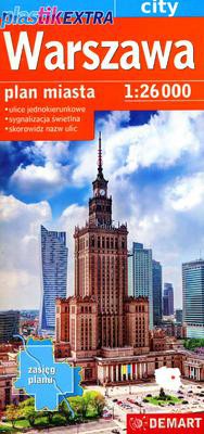 Warszawa. Laminowany plan miasta 1:26 000