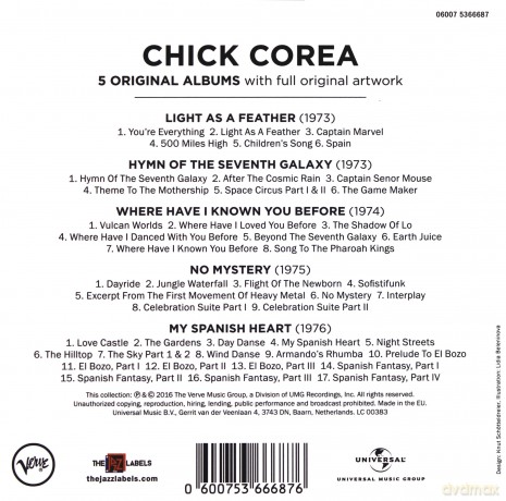 Chick Corea: 5 Original Albums: Verve [5CD]