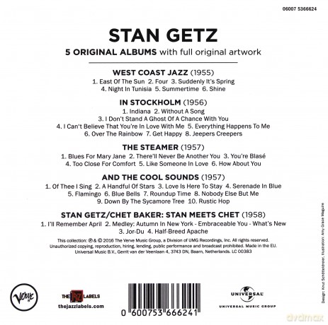 Stan Getz: 5 Original Albums: Verve [5CD]