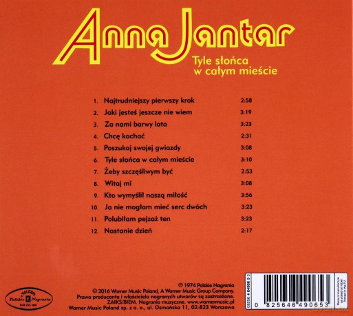Anna Jantar: Tyle Słońca w Całym Mieście [CD]