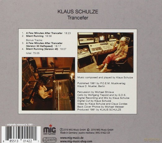 Klaus Schulze: Trancefer (digipack) [CD]