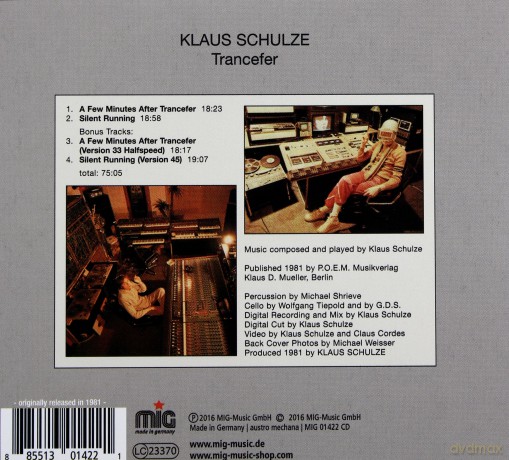 Klaus Schulze: Trancefer (digipack) [CD]