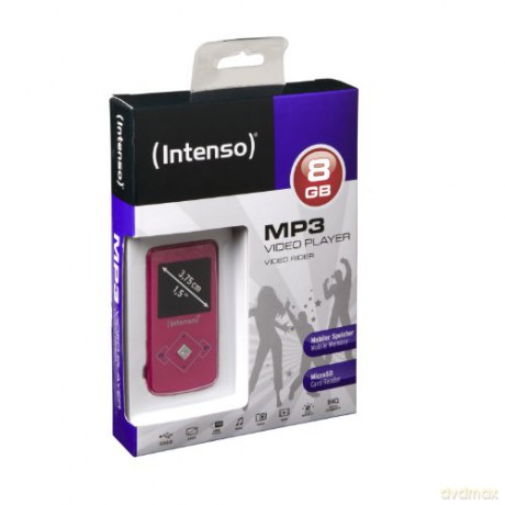 Odtwarzacz  Intenso Intenso Video Rider Tragbarer MP3-Player 8GB (3,8 cm) Pink