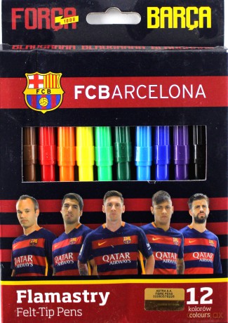 Flamastry 12 kolorów FC Barcelona