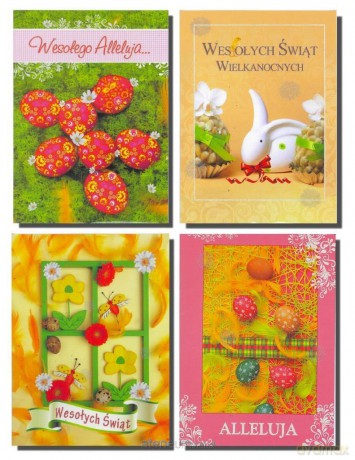 Kartka A5 Świąteczna grająca Wielkanoc (10 szt)