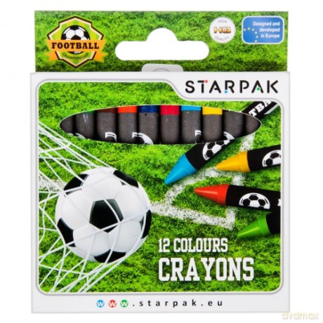 Kredki woskowe 12 kolorów Football