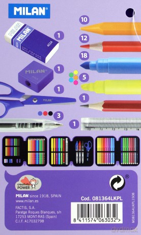Piórnik 3 poziomy z wyprawką Look II fiolet