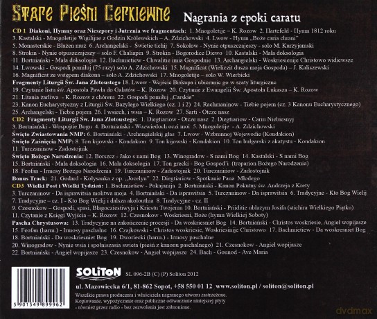 Stare pieśni cerkiewne: Nagrania z epoki caratu [3CD]