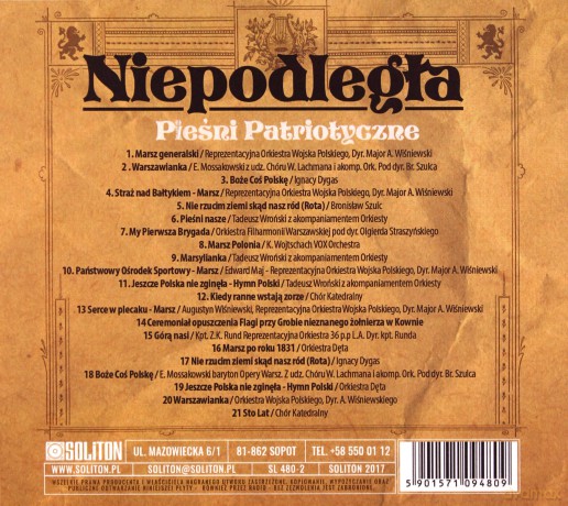 Niepodległa pieśni patriotyczne [CD]