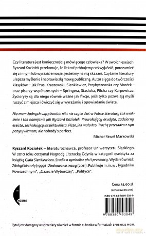 Dobrze się myśli literaturą - Ryszard Koziołek [KSIĄŻKA]