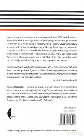 Dobrze się myśli literaturą - Ryszard Koziołek [KSIĄŻKA]