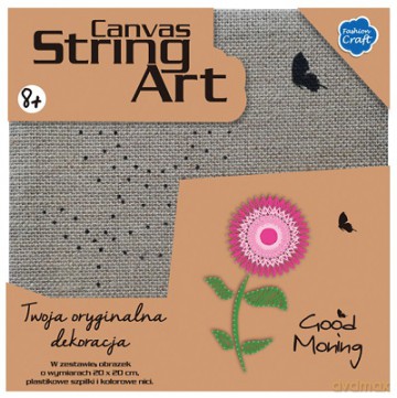 Obrazek string art kwiatek