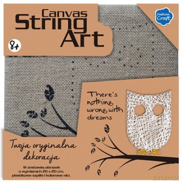 Obrazek string art sowa