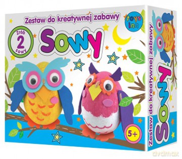 Zestaw kreatywny sowy piankowe