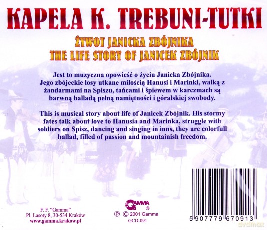 Kapela k. Trebuni-Tutki: Żywot Janicka Zbójnika [CD]