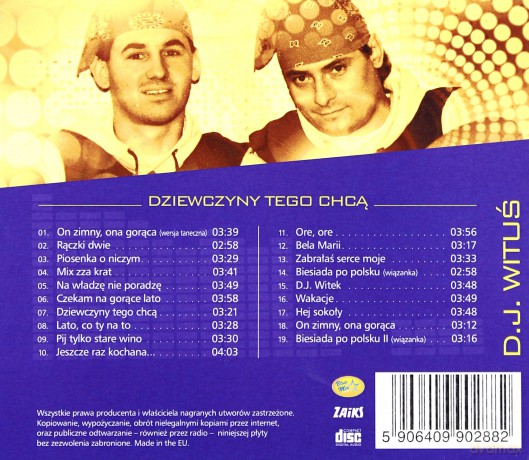 D.J. Wituś: Złota kolekcja Disco Polo - Dziewczyny tego chcą [CD]