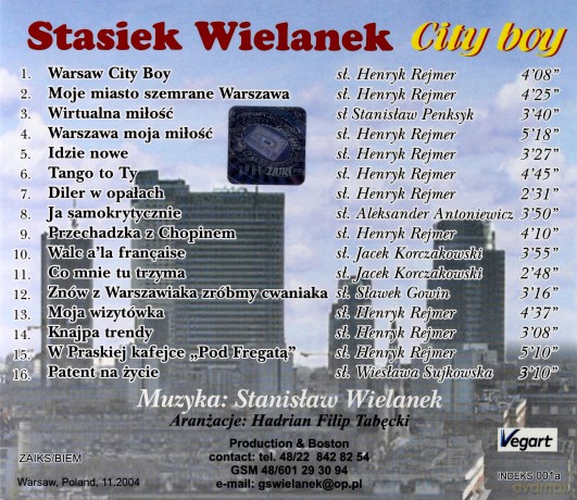 Stasiek Wielanek: City Boy  [CD]