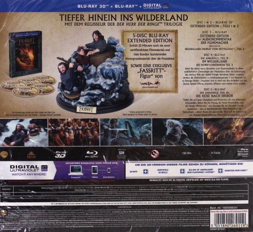 Der Hobbit - Smaugs Einöde (Extended Collector's Edition) (Hobbit: Pustkowie Smauga) [Blu-Ray]+[Blu-Ray 3D]