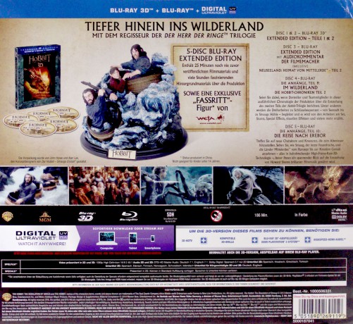 Der Hobbit - Smaugs Einöde (Extended Collector's Edition) (Hobbit: Pustkowie Smauga) [Blu-Ray]+[Blu-Ray 3D]