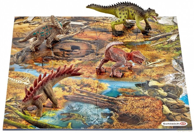 SCHLEICH Dinozaury z puzzlami, Bagna [FIGURKA]