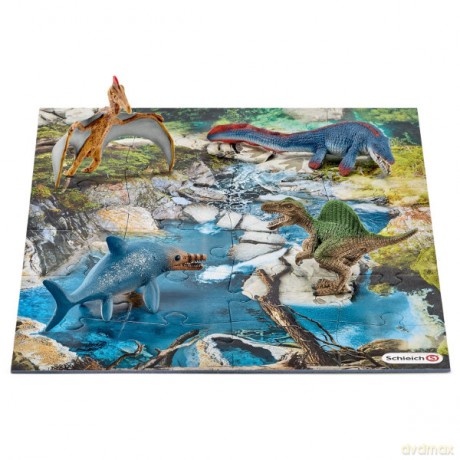 SCHLEICH Dinozaury z puzzlami, Wodopój [FIGURKA]