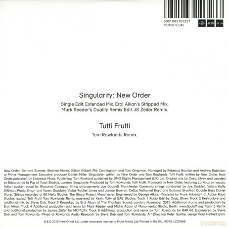 New Order: Singularity [CD]