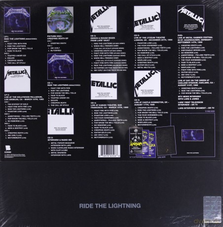 Metallica: Ride The Lightning (Deluxe Boxset) [BOX] [4xWinyl]+[6CD]+[DVD]