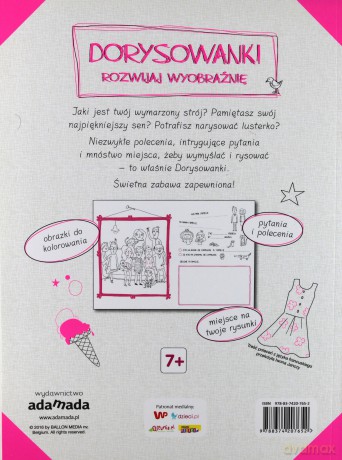 Dorysowanki. Rozwijaj wyobraźnię (różowy) [KSIĄŻKA]