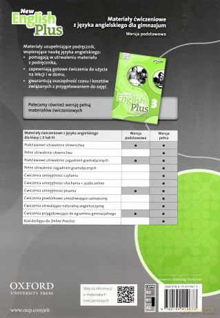 English Plus New 3 materiały ćwiczenie wersja podstawowa [KSIĄŻKA]