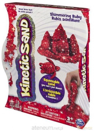 Kinetic Sand - połyskujący piasek 454 g czerwony