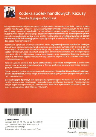 Kodeks spółek handlowych. Kazusy - Dorota Bugajna-Sporczyk [KSIĄŻKA]