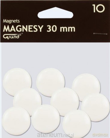 Magnes 30 mm biały (10 szt)