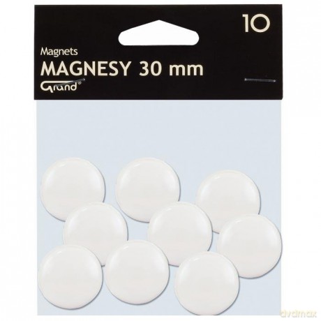 Magnes 30 mm biały (10 szt)
