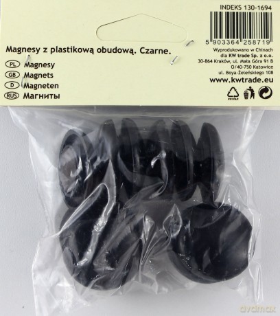 Magnes 30 mm czarny (10 szt)