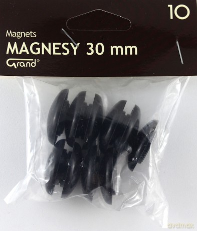 Magnes 30 mm czarny (10 szt)
