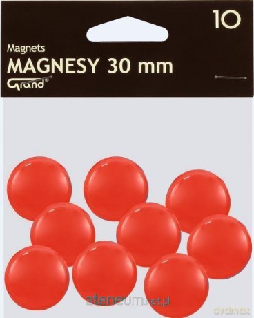Magnes 30 mm czerwony (10 szt)