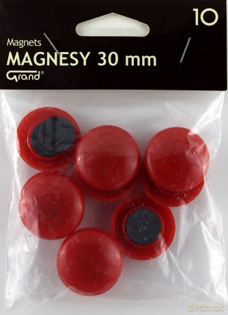 Magnes 30 mm czerwony (10 szt)