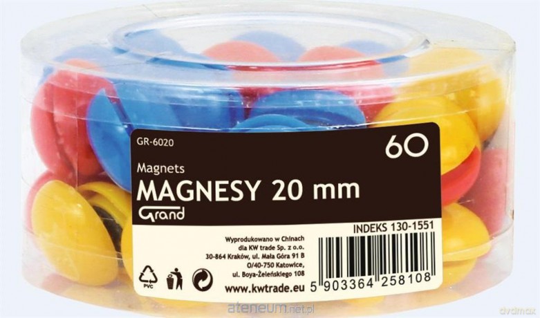 Magnesy 20 mm tuba (60 szt)