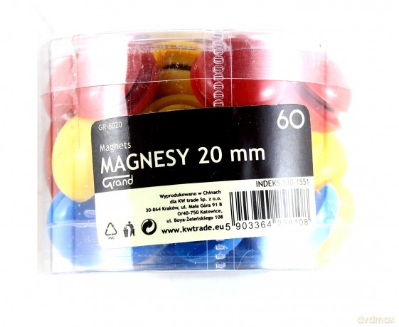 Magnesy 20 mm tuba (60 szt)