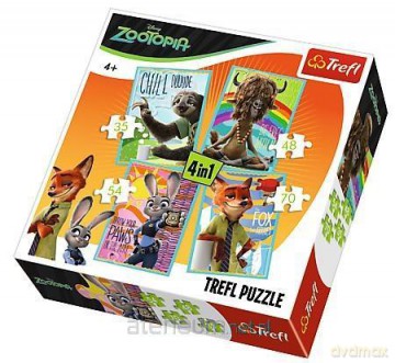 TREFL 4 w 1 Portrety Zootopia [PUZZLE]