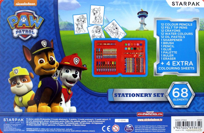 Zestaw artystyczny 68 elementów Psi Patrol