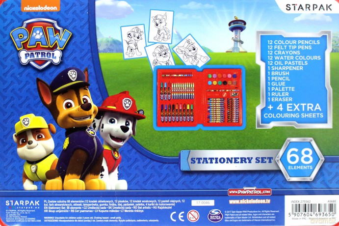 Zestaw artystyczny 68 elementów Psi Patrol