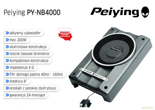 Peiying NB-4000 200W Auto Subwoofer 